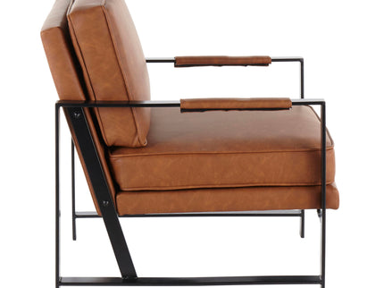 Franklin - Contemporary Arm Chair - Black / Camel