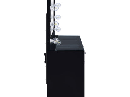 Fern - 7 Drawer Vanity Set With Mirror And Globe Lights