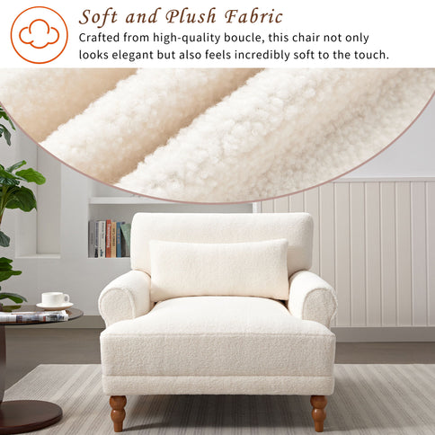 Elegant Circular Armrests, Ergonomic Lumbar Support, Vintage Roman Column Legs, Luxurious Large Size, Enhances Living Room Aesthetics, For Living Room, Bedroom And Study