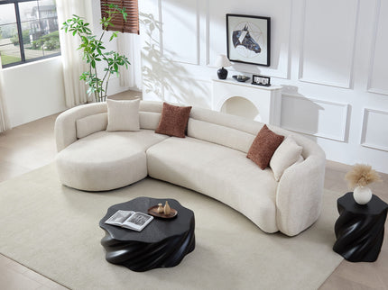 Curved Sectional Sofa, L - Shape Modular Chaise