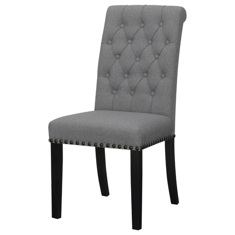 Tufted Rolled Backrest Side Chairs (Set of 2)