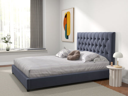Donald - Mid-Century Modern Upholstered Platform Bed