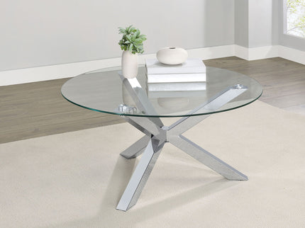 Round Top Coffee Table - Chrome