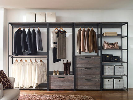 Monica - And Walk-In Closet With 5 Shelves Construction - Gray