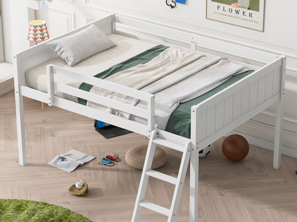 Low Loft Bed With Adjustable Ladder