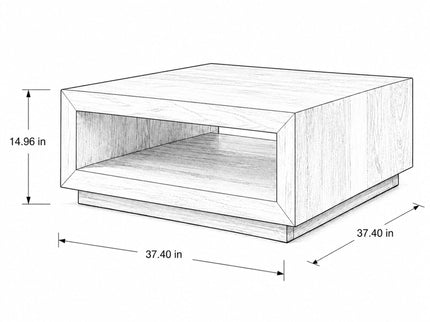 Low Profile Coffee Table - Brown