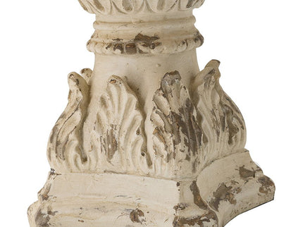 Cake Stand, Wood Cake Plate With Magnesium Base - Cream / Brown