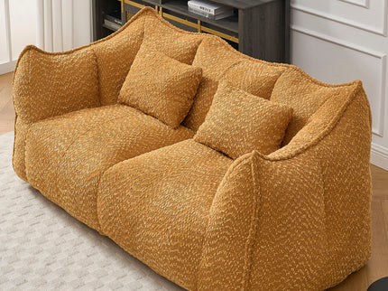 Comfortable Dual Beanbag Chair With High Resilience Foam Core For 2 People