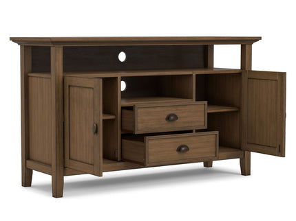 Redmond - Tall TV Media Stand - Rustic Natural Aged Brown