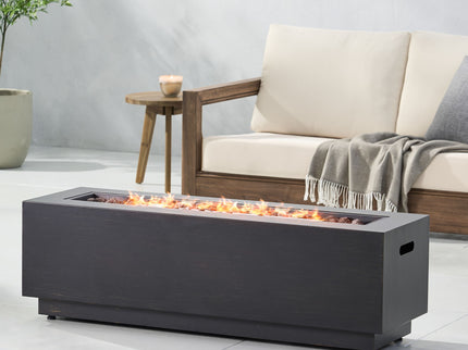 Modern Rectangular Iron Fire Pit 50, 000 Btu
