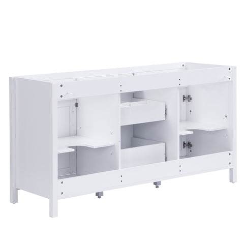 Bathroom Vanity Cabinet Only With Soft Closing Doors & Drawers, Adjustable Shelves - White