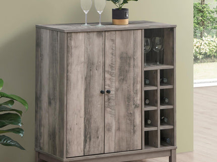 Wine Cabinet With 2 Doors - Gray