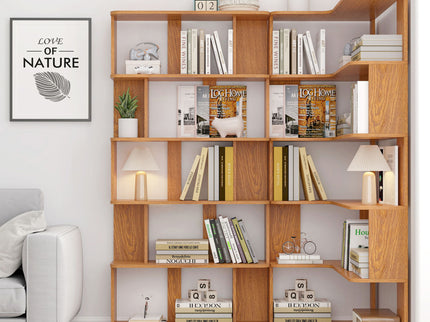 Modern 5 Tier Open Storage Bookcase