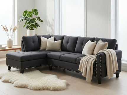 L - Shaped Sectional Sofa With Movable Left Chaise