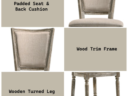 Gabrian - Two Tone, Reclaimed Side Chair (Set of 2) - Beige / Gray
