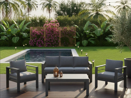 Outdoor Patio Set All-Weather With Thick Cushions