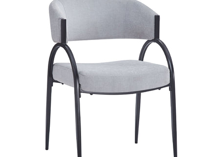 Contemporary Upholstered Dining Chairs With Metal Legs (Set of 2)