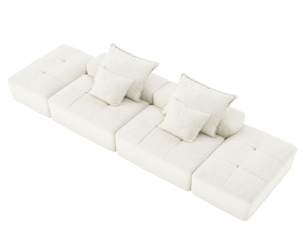 Modern Oversized Diy Combination Modular Sectional Sofa With Pillows