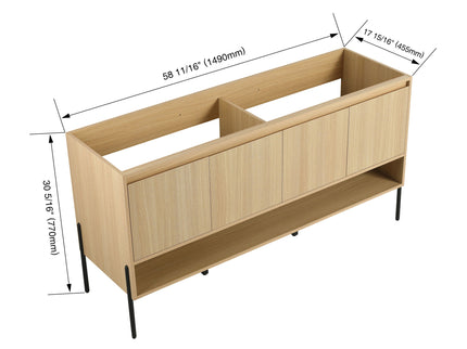 Freestanding Bathroom Vanity & Soft Close Cabinet Doors