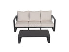 Beige / 2 Pc. 3 Seater Sofa, Table