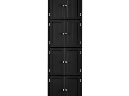 Tall Storage Cabinet With Doors And 4 Shelves For Living Room, Kitchen, Office, Bedroom, Bathroom, Modern