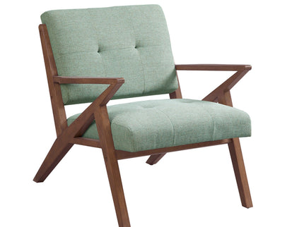 Lounge Chair With Tufted Upholstery And Solid Frame