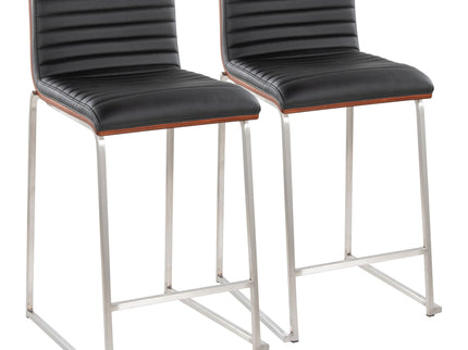 Mason Mara - Contemporary Fixed Height Counter Stool (Set of 2)