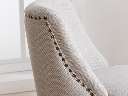 Counter Height Swivel Barstools, 26'' H Seat Height Upholstered Bar Stools (Set of 2), Fabric