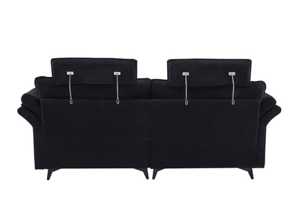 Modern Deep Seat Sectional Sofa With Ottoman