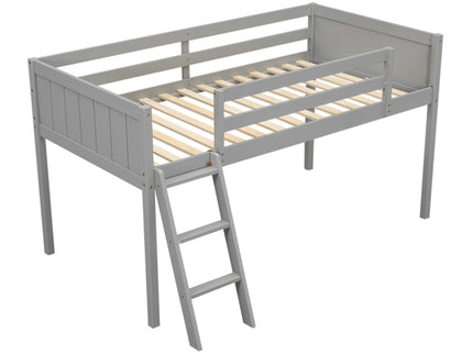 Low Loft Bed With Adjustable Ladder