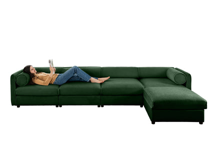 Contemporary Elegant Sofa With Storage And Ottoman