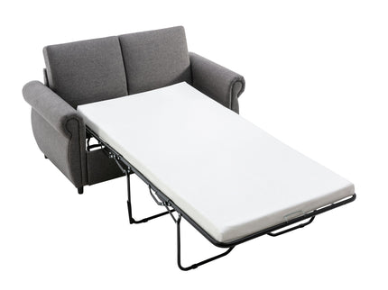 Pull Out Sofa Bed Loveseat Sleeper With Twin Size Memory Mattress With Two USB Ports For Living Room Spaces