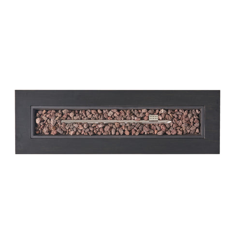 Modern Rectangular Iron Fire Pit 50, 000 Btu