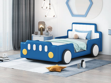 Race Car Shaped Platform Bed With Wheels