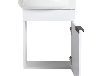 Wall Mounted Bathroom Vanity With Sink And Storage Rack, Soft Close Doors