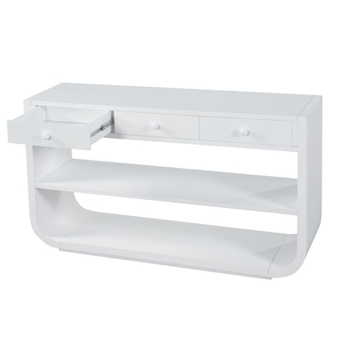 Console Table With 3 Soft Close Drawers & 2 Open Shelves
