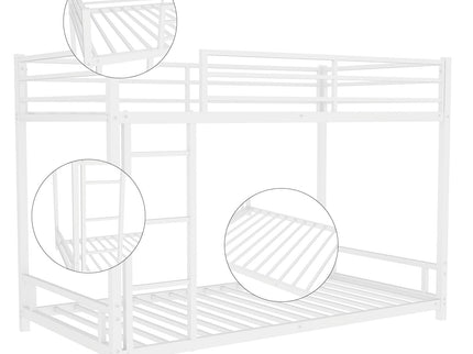 Bunk Bed With Noise Reduction And Safety Guardrail