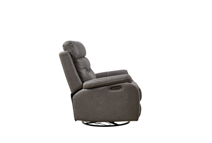 Liyasi - Dual Okin Motor Rocking And 240° Swivel Single Sofa Seat Recliner Chair Infinite Position, Head Rest With Power Function