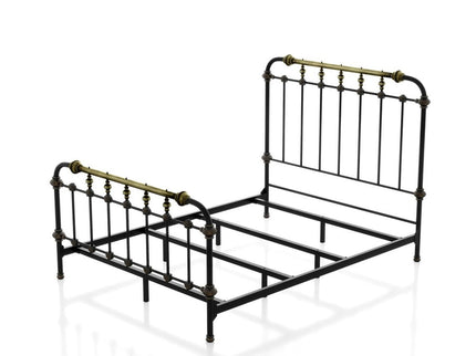 Transitional Style Bed With Accents