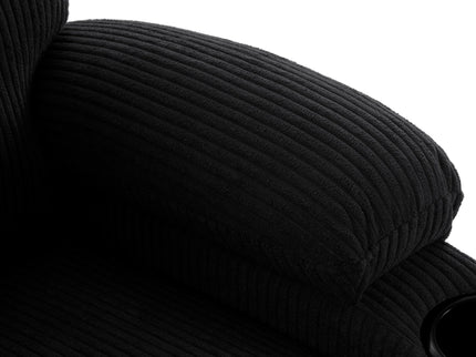 Adjustable Manual Recliner, Ergonomic Lounge Chair With Phone Holder And 2 Cup Holders