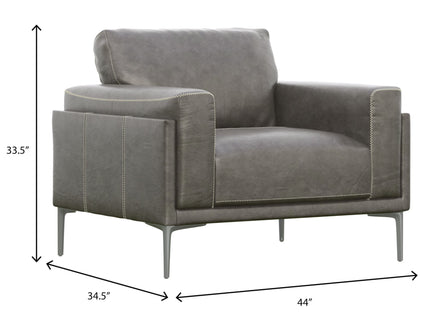 Transitional Fabric Chair - Dark Gray