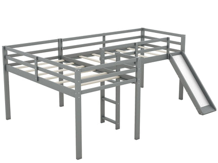 L Shaped Loft Bed With Ladder And Slide