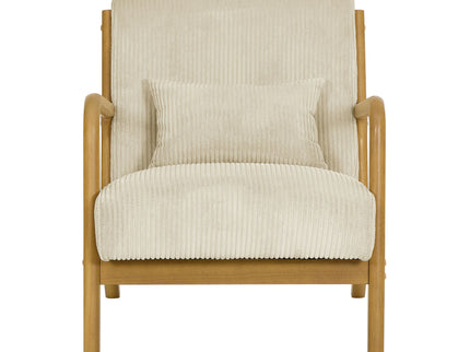 Upholstered Armchair With Back Support Pillow