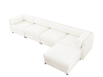 Contemporary Elegant Sofa With Storage And Ottoman