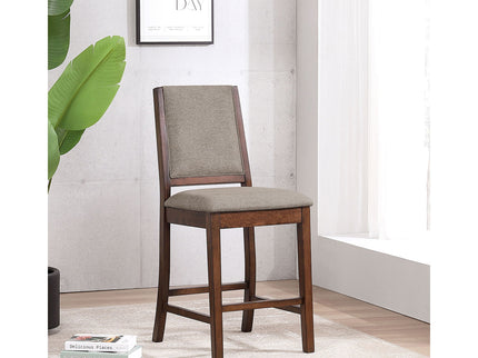 Allen - Upholstered Counter Chair (Set of 2) - Oak