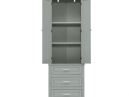 Tall Storage Cabinet With 3 Drawers For Bathroom