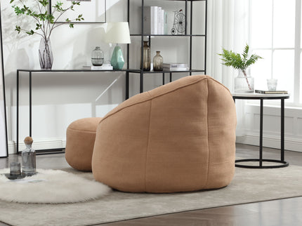 Bedding Bean Bag Sofa Chair High Pressure Foam With Footrest