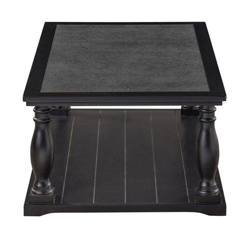 Farmhouse Rectangular Coffee Table With 2 Tiers