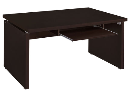 Ulloa - L Shaped Office Desk With Slide Out Keyboard Tray And Storage Drawers - Cappuccino