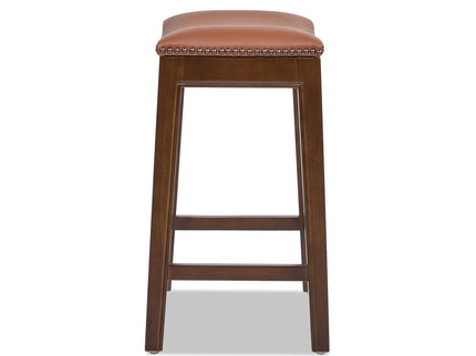 Barlow - Backless Saddle Counter Stool - Brown
